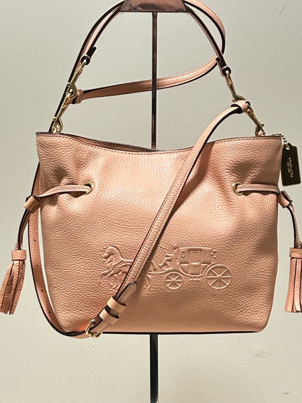 COACH Andy Horse & Carriage Pebble Leather 2Way Crossbody/Satchel - Picture 9 of 16